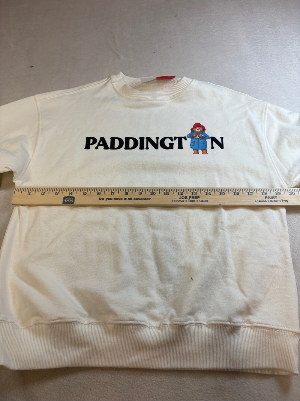 Zara Cream Crewneck Sweater with Paddington Graphic - Picture 3 of 8